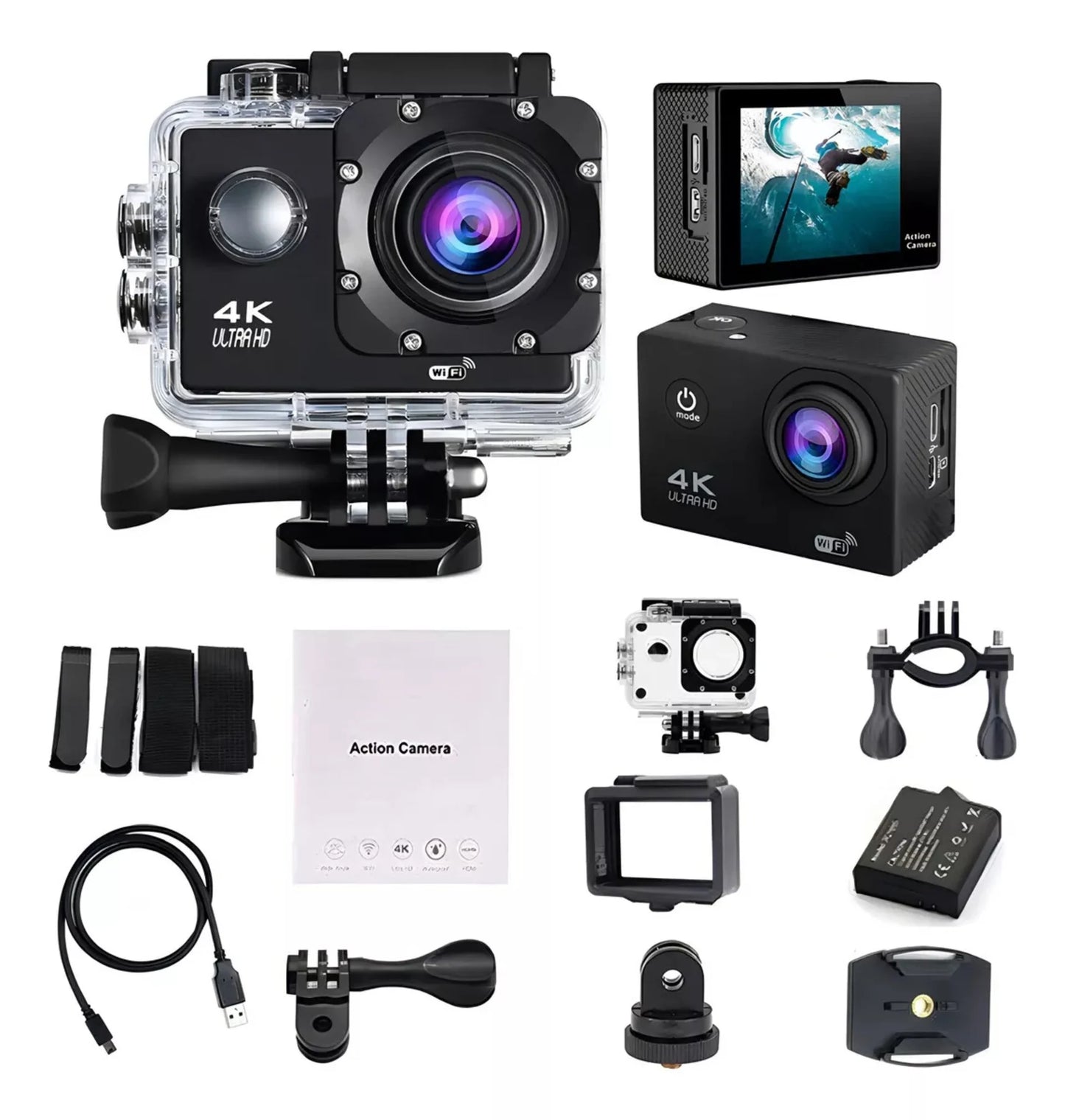 🌊 Camara Deportiva 4K Ultra HD Acuática